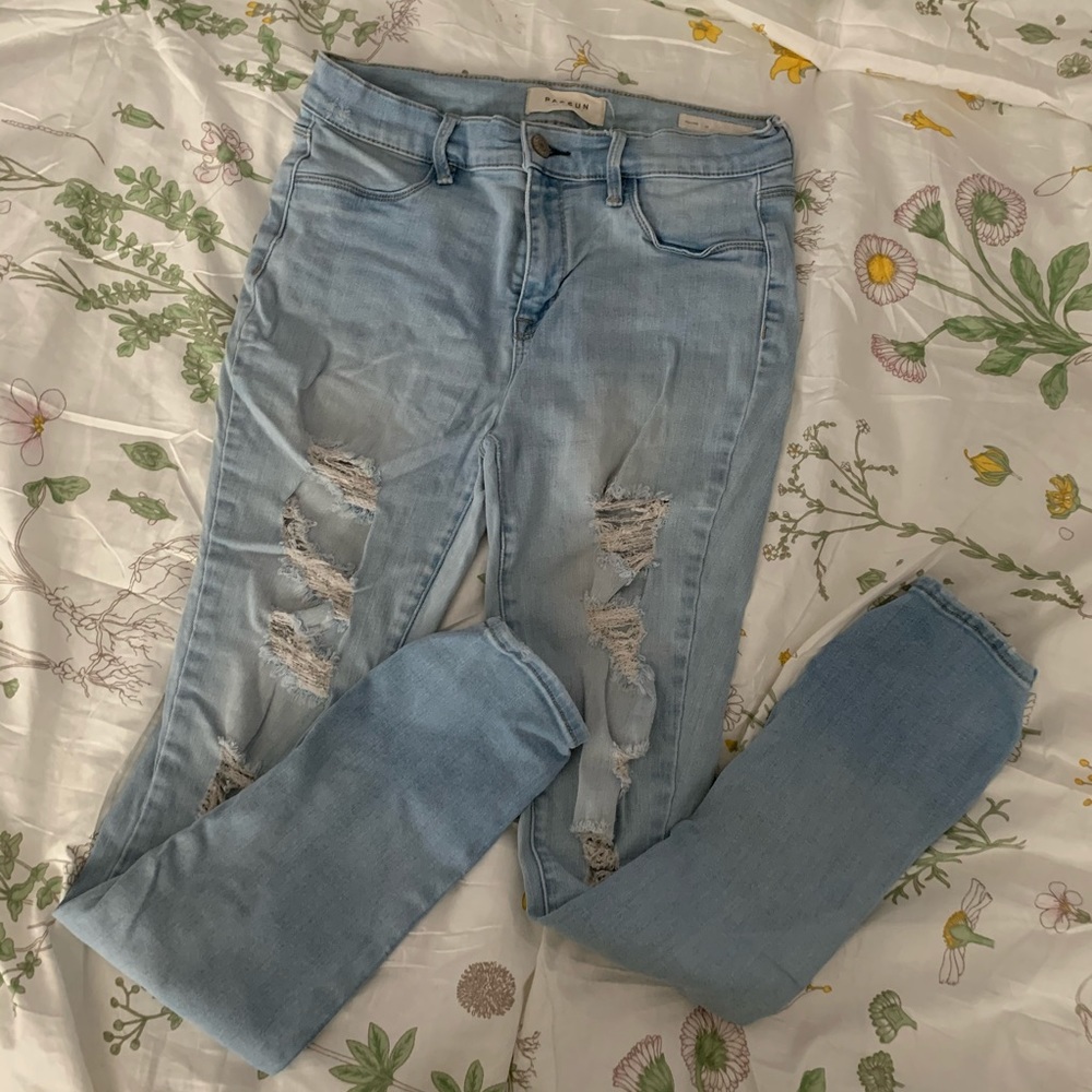 PACSUN light-wash distressed jeggings